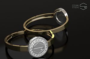 Model pierścionka - projekt biżuterii w 3D